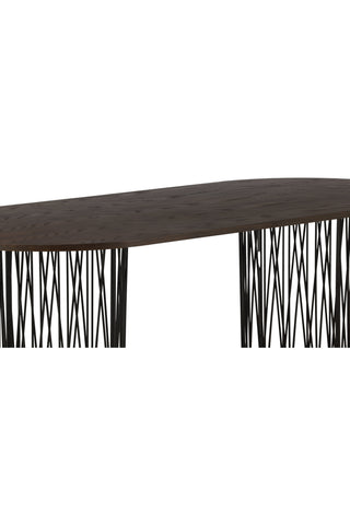 Furniture Fashion Ovalt matbord i sten - Svart / Moccafaner