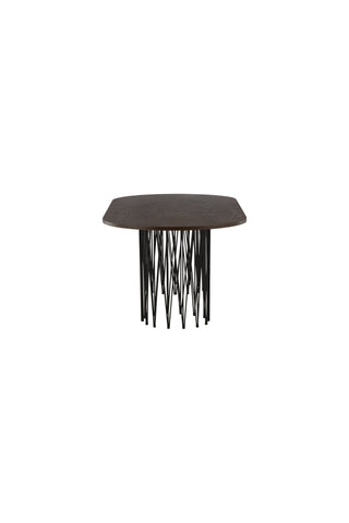 Furniture Fashion Ovalt matbord i sten - Svart / Moccafaner