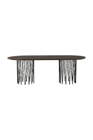 Furniture Fashion Ovalt matbord i sten - Svart / Moccafaner
