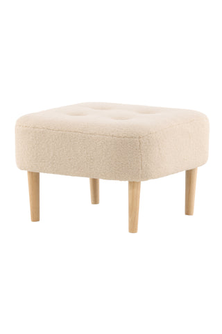 Venture Home Salina Ottoman/Puff - Oaklook / Vit Fleece