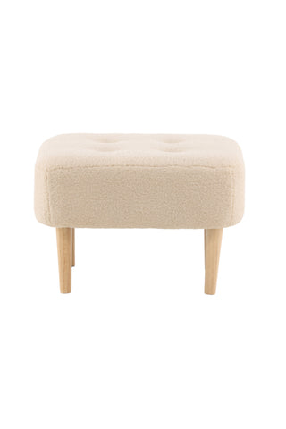 Venture Home Salina Ottoman/Puff - Oaklook / Vit Fleece