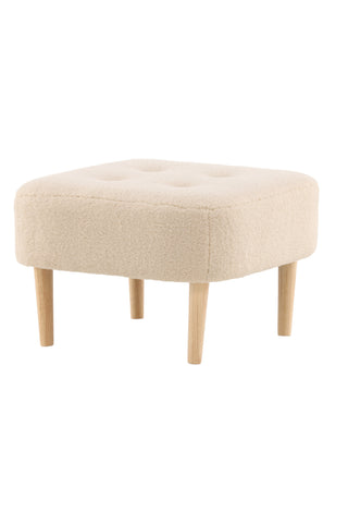 Venture Home Salina Ottoman/Puff - Oaklook / Vit Fleece