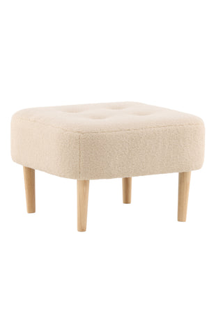 Venture Home Salina Ottoman/Puff - Oaklook / Vit Fleece