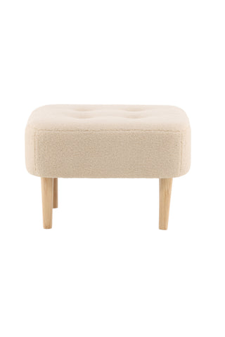 Venture Home Salina Ottoman/Puff - Oaklook / Vit Fleece