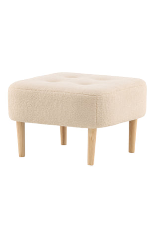 Venture Home Salina Ottoman/Puff - Oaklook / Vit Fleece