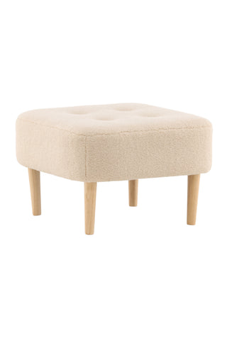Venture Home Salina Ottoman/Puff - Oaklook / Vit Fleece
