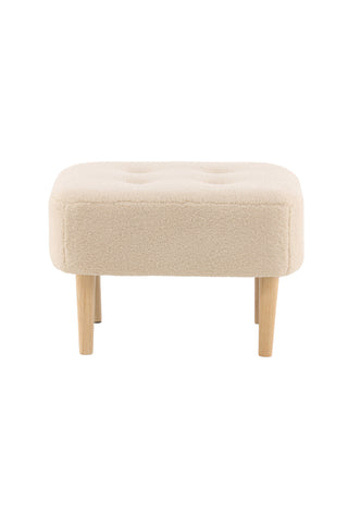 Venture Home Salina Ottoman/Puff - Oaklook / Vit Fleece