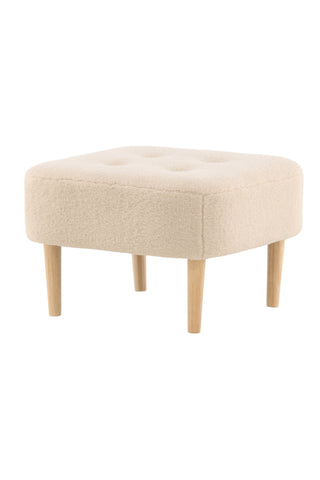 Venture Home Salina Ottoman/Puff - Oaklook / Vit Fleece