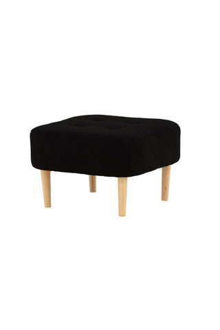 Venture Home Salina Ottoman/Puff - Oaklook / Svart Fleece