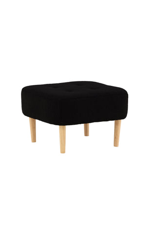 Venture Home Salina Ottoman/Puff - Oaklook / Svart Fleece