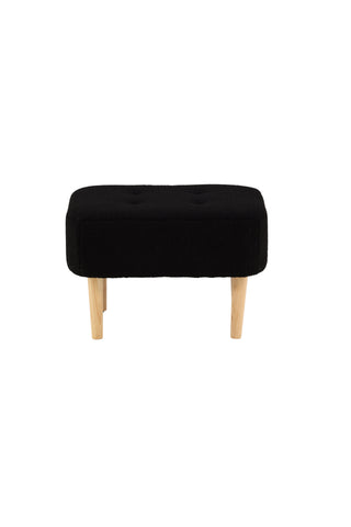 Venture Home Salina Ottoman/Puff - Oaklook / Svart Fleece