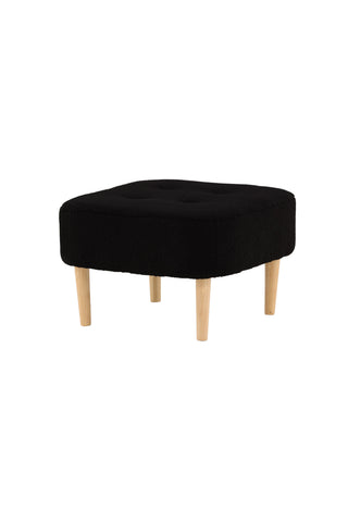 Venture Home Salina Ottoman/Puff - Oaklook / Svart Fleece