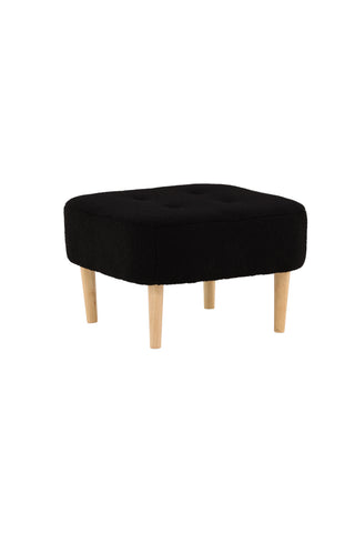 Venture Home Salina Ottoman/Puff - Oaklook / Svart Fleece