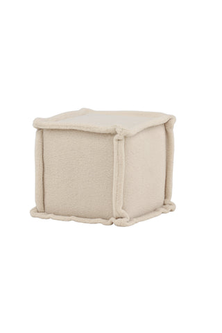 Venture Home Castine Ottoman/Puff - Vit / Fleece