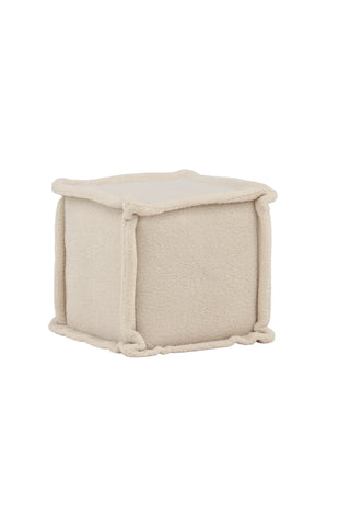 Venture Home Castine Ottoman/Puff - Vit / Fleece