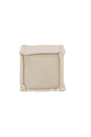 Venture Home Castine Ottoman/Puff - Vit / Fleece