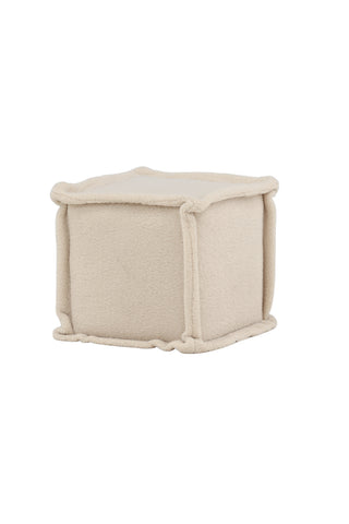 Venture Home Castine Ottoman/Puff - Vit / Fleece