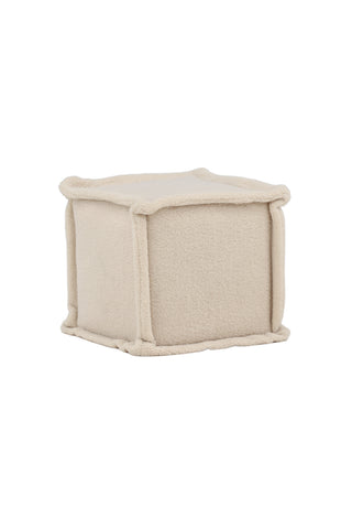 Venture Home Castine Ottoman/Puff - Vit / Fleece