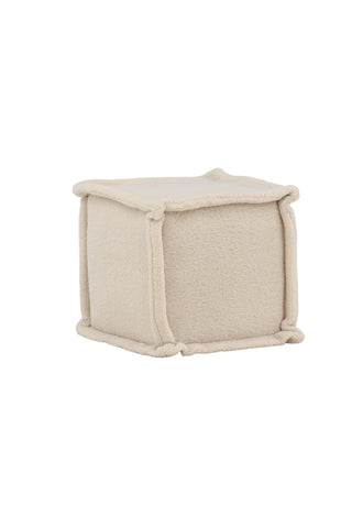 Venture Home Castine Ottoman/Puff - Vit / Fleece