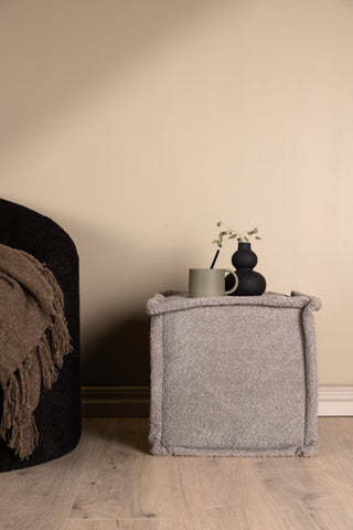 Venture Home Castine Ottoman/Puff - Ljusgrå / Boucle