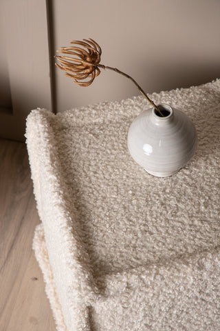 Venture Home Castine Ottoman/Puff - Vit / Boucle