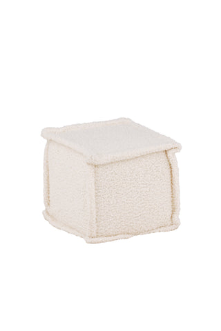 Venture Home Castine Ottoman/Puff - Vit / Boucle