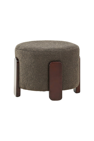 Venture Home Coffey Ottoman/Puff - Mörkbrun / Kaffe/Grå Boucle
