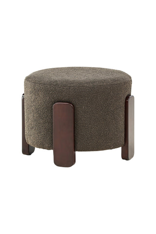 Venture Home Coffey Ottoman/Puff - Mörkbrun / Kaffe/Grå Boucle