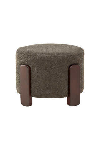 Venture Home Coffey Ottoman/Puff - Mörkbrun / Kaffe/Grå Boucle