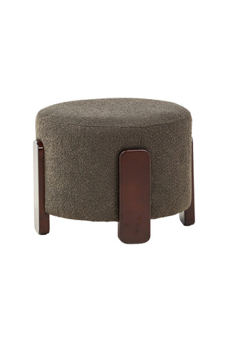 Venture Home Coffey Ottoman/Puff - Mörkbrun / Kaffe/Grå Boucle