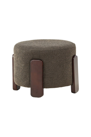 Venture Home Coffey Ottoman/Puff - Mörkbrun / Kaffe/Grå Boucle