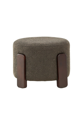 Venture Home Coffey Ottoman/Puff - Mörkbrun / Kaffe/Grå Boucle