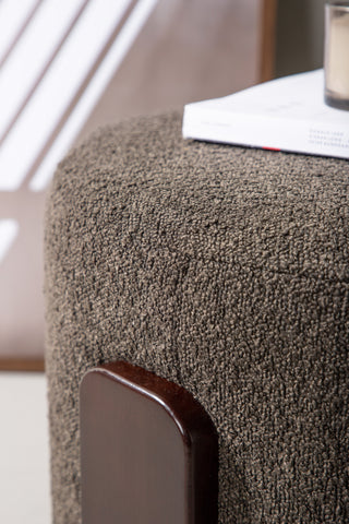 Venture Home Coffey Ottoman/Puff - Mörkbrun / Kaffe/Grå Boucle