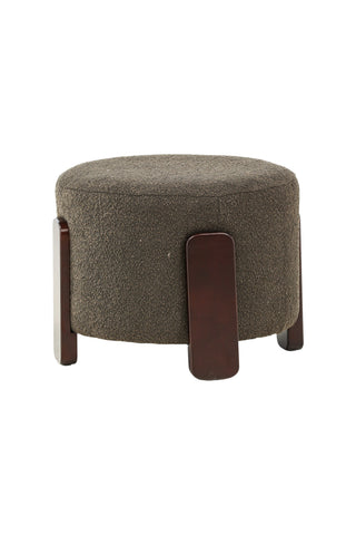 Venture Home Coffey Ottoman/Puff - Mörkbrun / Kaffe/Grå Boucle