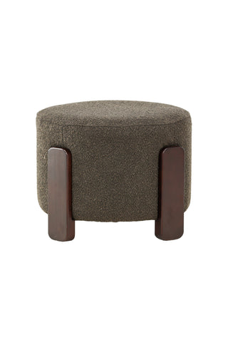 Venture Home Coffey Ottoman/Puff - Mörkbrun / Kaffe/Grå Boucle