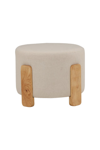 Venture Home Coffey Ottoman/Puff - Natur / Vitt Linne