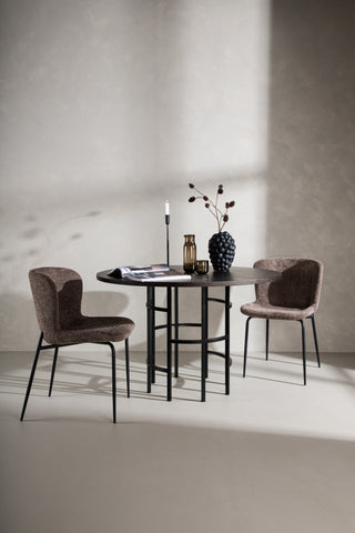Furniture Fashion Copenhagen Matbord - Svart / Mocca Faner