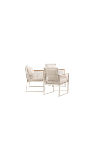 Venture Home Dallas Lounge set - Beige / Ljusgrå Polyester