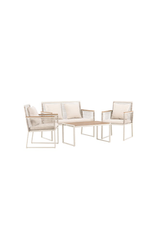 Venture Home Dallas Lounge set - Beige / Ljusgrå Polyester