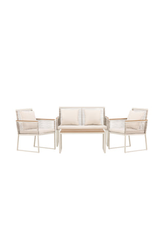 Venture Home Dallas Lounge set - Beige / Ljusgrå Polyester