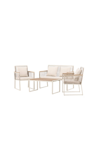 Venture Home Dallas Lounge set - Beige / Ljusgrå Polyester