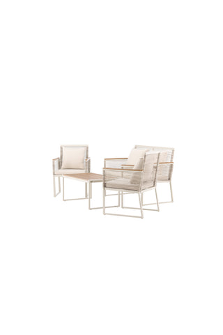 Venture Home Dallas Lounge set - Beige / Ljusgrå Polyester