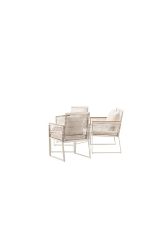 Venture Home Dallas Lounge set - Beige / Ljusgrå Polyester