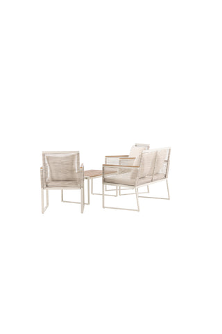 Venture Home Dallas Lounge set - Beige / Ljusgrå Polyester