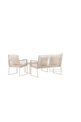 Venture Home Dallas Lounge set - Beige / Ljusgrå Polyester