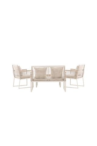 Venture Home Dallas Lounge set - Beige / Ljusgrå Polyester