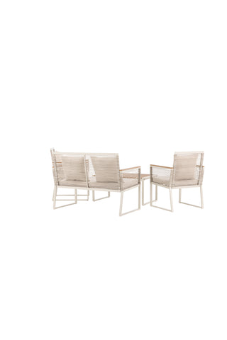Venture Home Dallas Lounge set - Beige / Ljusgrå Polyester