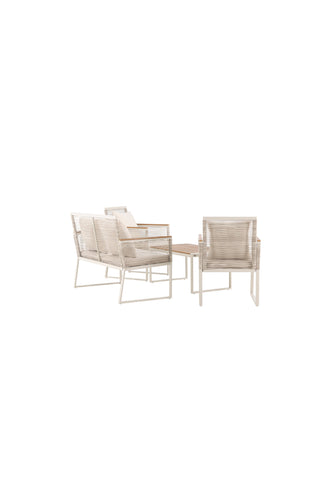Venture Home Dallas Lounge set - Beige / Ljusgrå Polyester