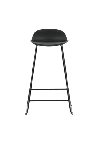 Wave Bar Stol 2-pack - Svarta ben - Svart plast