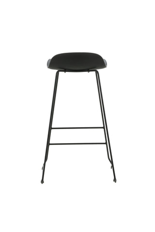 Wave Bar Stol 2-pack - Svarta ben - Svart plast